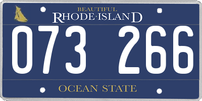 RI license plate 073266