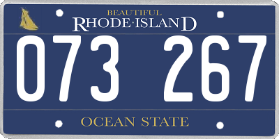 RI license plate 073267