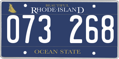 RI license plate 073268
