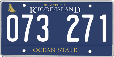 RI license plate 073271