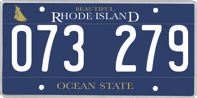 RI license plate 073279