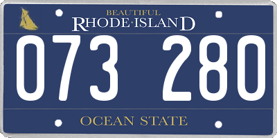 RI license plate 073280