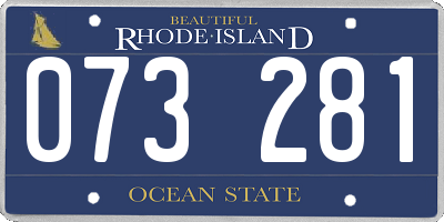 RI license plate 073281