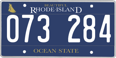 RI license plate 073284