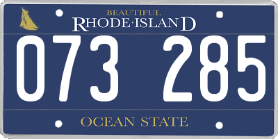 RI license plate 073285
