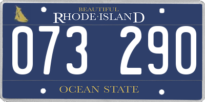 RI license plate 073290