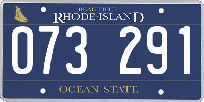 RI license plate 073291