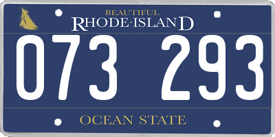 RI license plate 073293