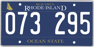 RI license plate 073295