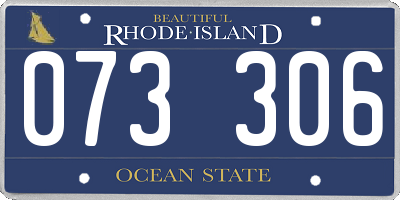 RI license plate 073306