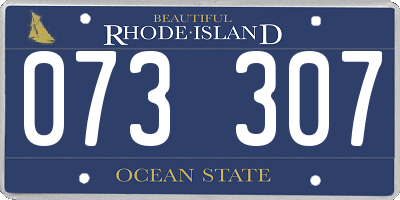 RI license plate 073307