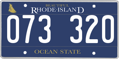 RI license plate 073320