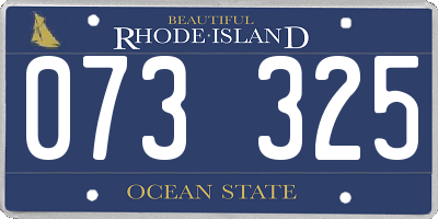 RI license plate 073325