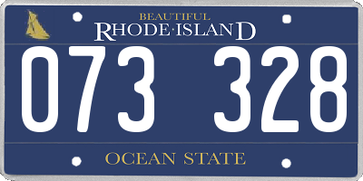 RI license plate 073328