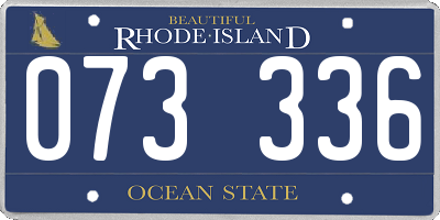 RI license plate 073336