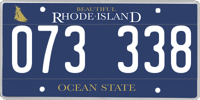 RI license plate 073338