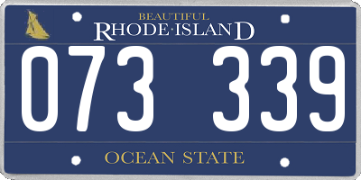 RI license plate 073339