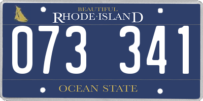 RI license plate 073341