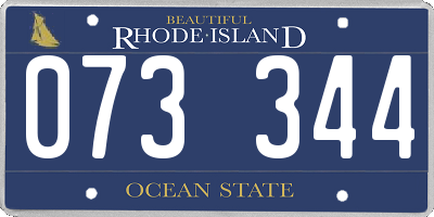RI license plate 073344