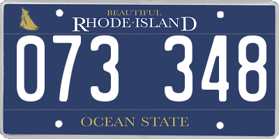 RI license plate 073348
