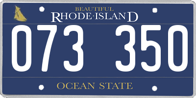 RI license plate 073350