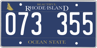 RI license plate 073355