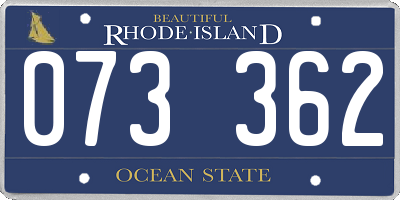 RI license plate 073362