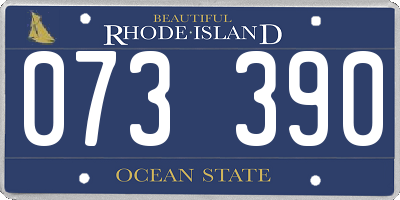 RI license plate 073390