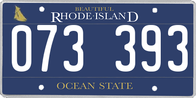 RI license plate 073393