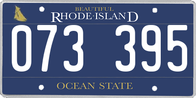 RI license plate 073395