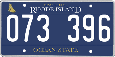 RI license plate 073396