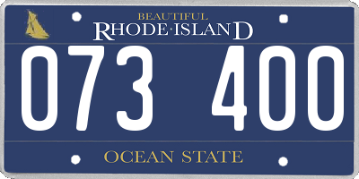RI license plate 073400