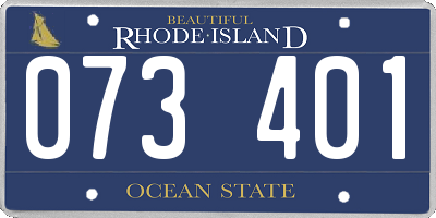RI license plate 073401