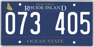 RI license plate 073405