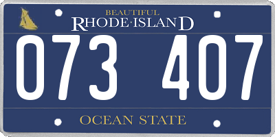 RI license plate 073407