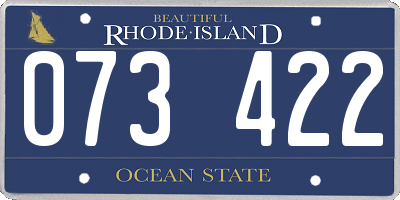 RI license plate 073422