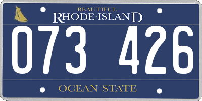 RI license plate 073426