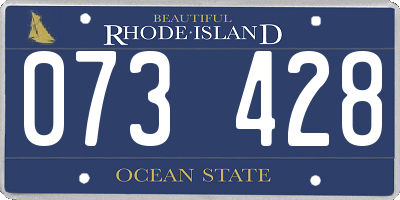 RI license plate 073428