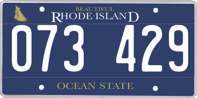 RI license plate 073429
