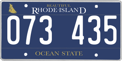 RI license plate 073435