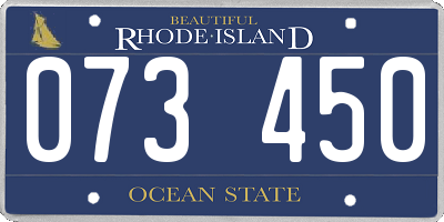 RI license plate 073450