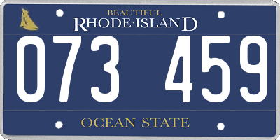 RI license plate 073459