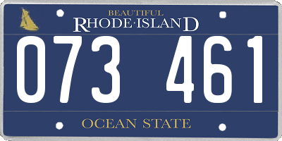 RI license plate 073461