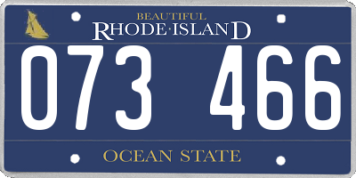 RI license plate 073466
