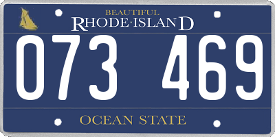 RI license plate 073469