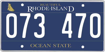 RI license plate 073470