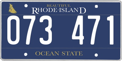 RI license plate 073471