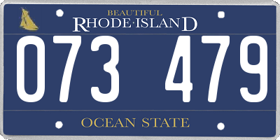 RI license plate 073479