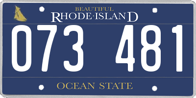 RI license plate 073481