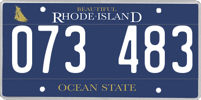 RI license plate 073483